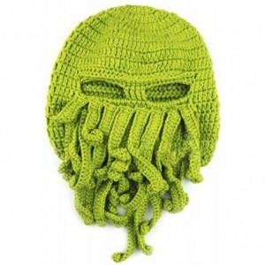 Skullies & Beanies Tentacle Octopus Cthulhu Knit Beanie Hat Caps Beard Halloween Costume Cosplay Mask - Green - C112C3IMG2N $...