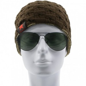 Skullies & Beanies Warm Hat Mens Winter Fashion Knit Slouchy Outdoor Beanie Lightweight Skull Cap - Coffee - CA1872W7G8L $16.50