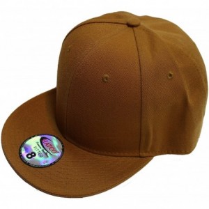 Baseball Caps The Real Original Fitted Flat-Bill Hats True-Fit - Mustard - CY18CYAGK9Y $17.68