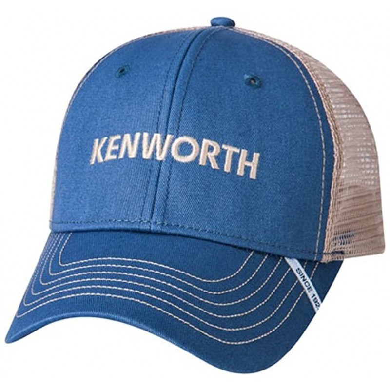 Baseball Caps Kenworth Slate Blue & Tan Mesh Snapback Cap - CP12ENQLY0X $39.04