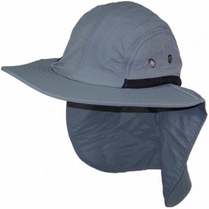Sun Hats Men/Women Wide Brim Summer Hat with Neck Flap (One Size) - Light Gray - CS1824R2945 $30.21