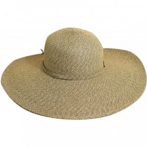 Sun Hats Women's Big Brim Paper Braid Hat - Coffee/Black - C611D2VVJTR $70.80