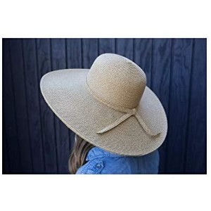 Sun Hats Women's Big Brim Paper Braid Hat - Coffee/Black - C611D2VVJTR $59.00