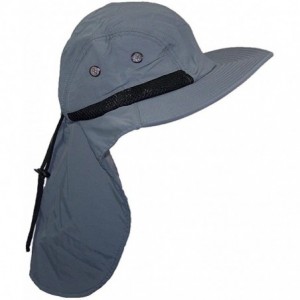 Sun Hats Men/Women Wide Brim Summer Hat with Neck Flap (One Size) - Light Gray - CS1824R2945 $29.48