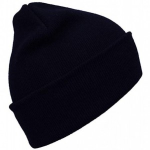 Skullies & Beanies Custom Hat Wool Cuffed Plain Beanie Warm Winter Knit Hats Skull Cap DIY Hat - Dark Grey - C8192K07XO3 $26.03