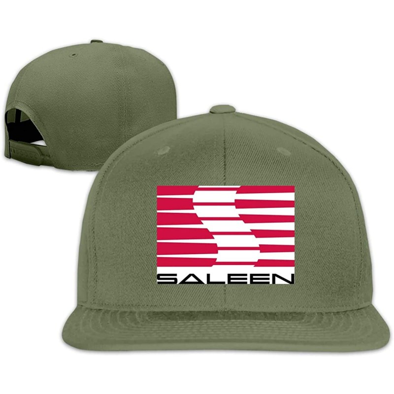 Baseball Caps Mens Saleen Logo A Flat-Brim Cap Adjustable Freestyle Hats - Moss Green - C418WLQN2EM $26.86