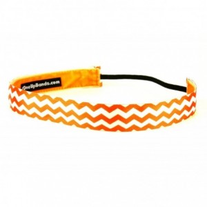Headbands Women's Chevron Orange One Size Fits Most - Double Yellow/Satin - CY11K9XCRGZ $33.32