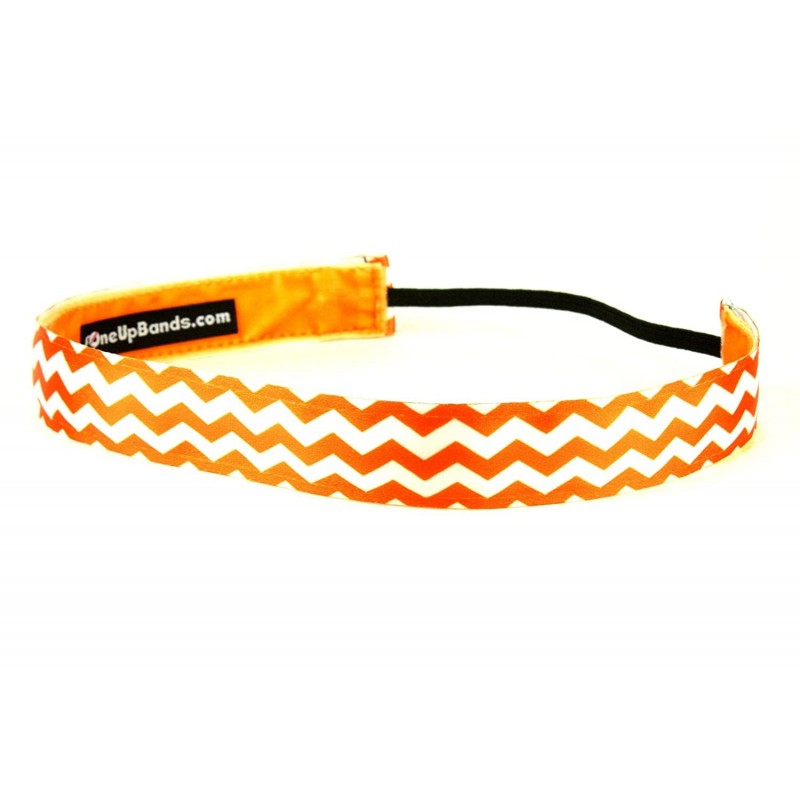 Headbands Women's Chevron Orange One Size Fits Most - Double Yellow/Satin - CY11K9XCRGZ $27.39