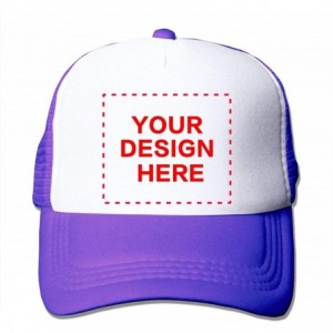 Baseball Caps Custom Mesh Baseball Caps Add Your Own Personalized Adjustable Sports Trucker Sun Hats - Purple - C4196442MD4 $...