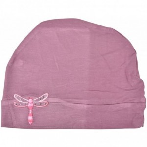 Skullies & Beanies Chemo Beanie Sleep Cap Pink Dragonfly - Rose - CO18723EYLL $27.11