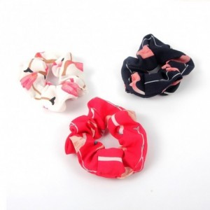 Headbands 6 Pack Headband Women Flamingo Printing Elastic Turban Knotted Clothing Headwrap Set (Scrunchies 3) - CK18GOC3MC3 $...
