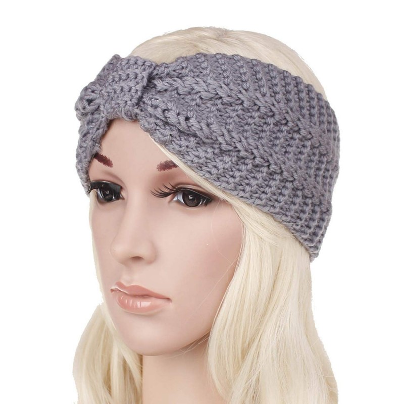 5PCS Womens Chunky Cable Knit Crochet Turban Headbands Winter Warm ...