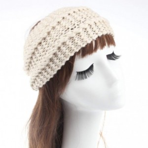 Cold Weather Headbands 5PCS Womens Chunky Cable Knit Crochet Turban Headbands Winter Warm Twist Head Wrap Ear Warmers - C118O...