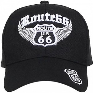 Baseball Caps Baseball Cap Route 66 Fashion Hat Headwear Bike Wing CA Casual Premium Quality - 17_up Wing - CB17YD6RR29 $24.82