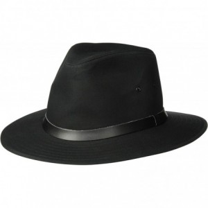 Cowboy Hats Water Repellent Safari with Leather Band - Black - CA113EZHU2L $67.15