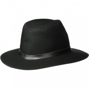 Cowboy Hats Water Repellent Safari with Leather Band - Black - CA113EZHU2L $75.31