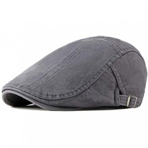 Newsboy Caps Flat Cotton Newsboy Cap Ivy Gatsby Cabbie Hats for Men Women - Grey - C018SSZLD63 $25.08