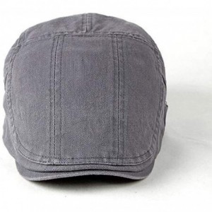 Newsboy Caps Flat Cotton Newsboy Cap Ivy Gatsby Cabbie Hats for Men Women - Grey - C018SSZLD63 $25.08