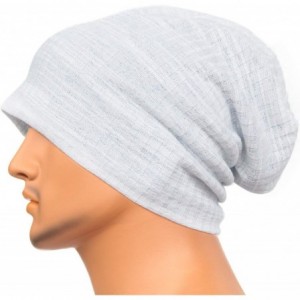 Skullies & Beanies Men Women Summer Thin Slouchy Long Beanie Hat Cool Baggy Skull Cap Stretchy Knit Hat Lightweight - White -...