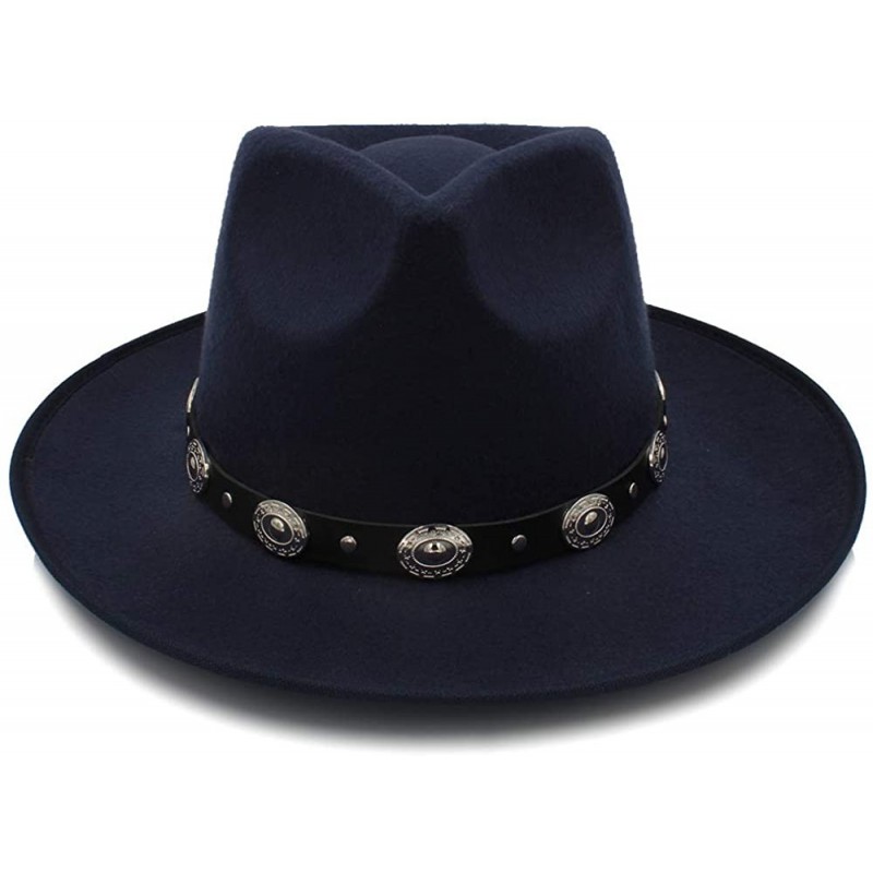 Fedoras Wide Brim Autumn Hat Female Fashion Top Hat Jazz Cap Winter Fedora Hat for Women Wool Hat Fashion Chapeau Femme - CO1...