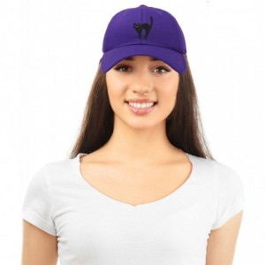 Baseball Caps Black Cat Hat Womens Halloween Baseball Cap - Purple - CB18Z54SXH3 $28.37