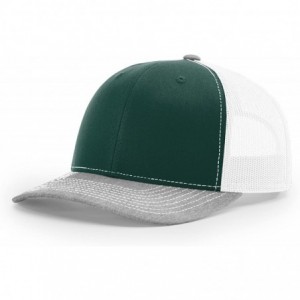Baseball Caps Snapback Trucker Cap - 112 - Dark Green/ White/ Heather Grey - CA18HWTX2LK $19.24