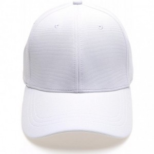 Baseball Caps Plain Polyester Twill Baseball Cap Hat with Flex fit Elastic Band - 1732-white - C112NW4SY17 $21.47