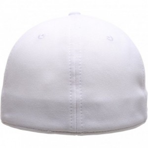 Baseball Caps Plain Polyester Twill Baseball Cap Hat with Flex fit Elastic Band - 1732-white - C112NW4SY17 $21.76