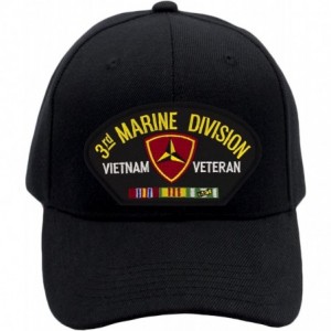 Baseball Caps USMC - 3rd Marine Division - Vietnam Hat/Ballcap Adjustable One Size Fits Most - Black - CD1882TRETL $50.68