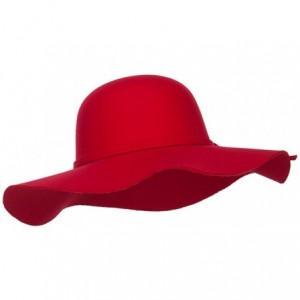 Sun Hats Polyester Floppy Wide Brim Hat - Red - CF12O0FBGYV $60.95