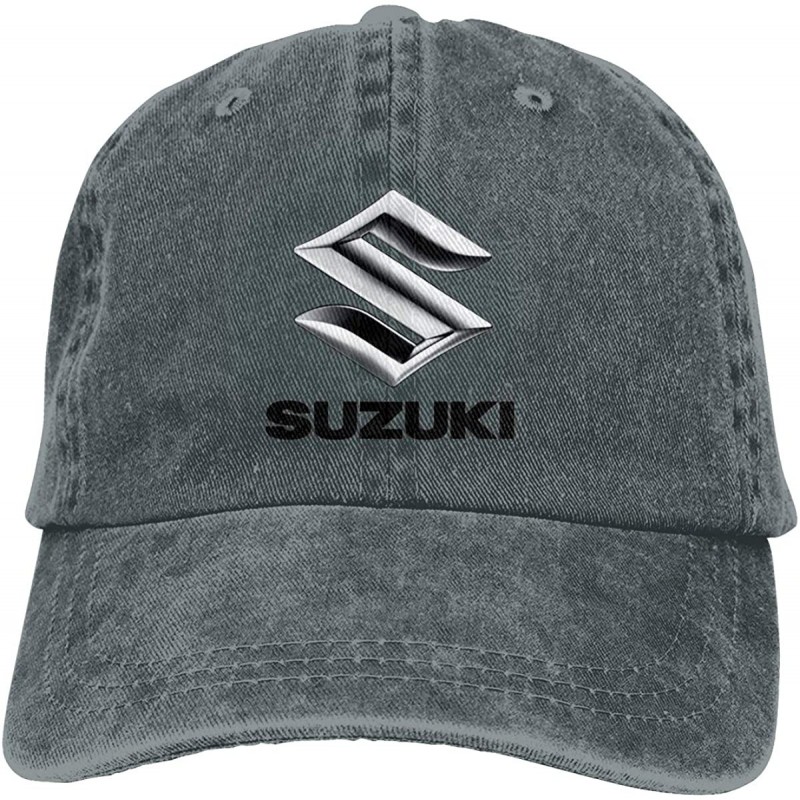 Skullies & Beanies Customized Suzuki Motorcycles Logo Fashion Baseball Caps for Man Black - Deep Heather - CJ18SOQHRNG $22.90