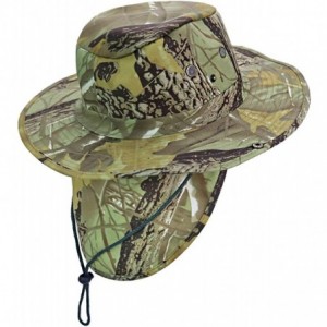 Sun Hats Boonie Bucket Hat Neck Flap Tactical Wide Brim Outdoor Military - Hunting Camo - C318USXAK2U $26.76