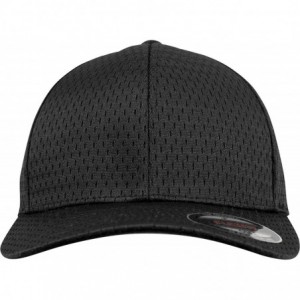 Baseball Caps Athletic Mesh Stretchable Sports Cap - Black - CM1144EBT8H $26.65