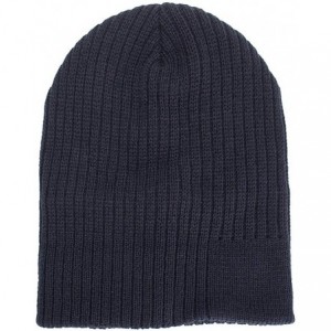 Skullies & Beanies Warm Oversized Chunky Soft Oversized Cable Knit Slouchy Beanie Winter Warm Knit Hat Skull Cap - Navy 7 - C...