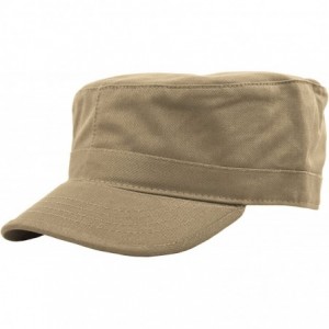 Baseball Caps Daily Wear Men's Army Cap- Cadet Military Style Hat - Khaki - CB184UIOLH5 $20.09
