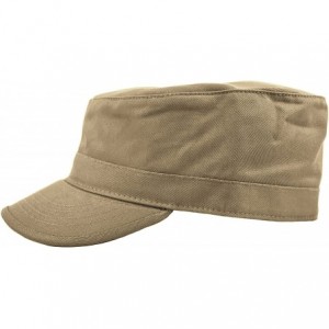 Baseball Caps Daily Wear Men's Army Cap- Cadet Military Style Hat - Khaki - CB184UIOLH5 $18.80