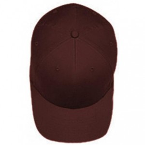 Visors Cotton Twill Fitted Cap - Brown - C5112BO43NF $26.61