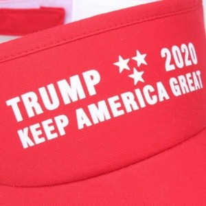 Visors AMRH Keep America Great Trump 2020 MAGA Spirit Baseball Cap Hat Visor Red Black(H01) - CZ18S8OIZQ8 $13.93