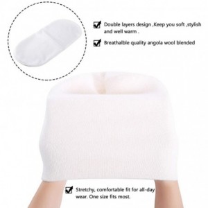 Skullies & Beanies Warm Wool Cable Knit Beanie Winter Hats for Women Trendy Warm Chunky Soft Stretch Stretchy Winter Cap - CM...