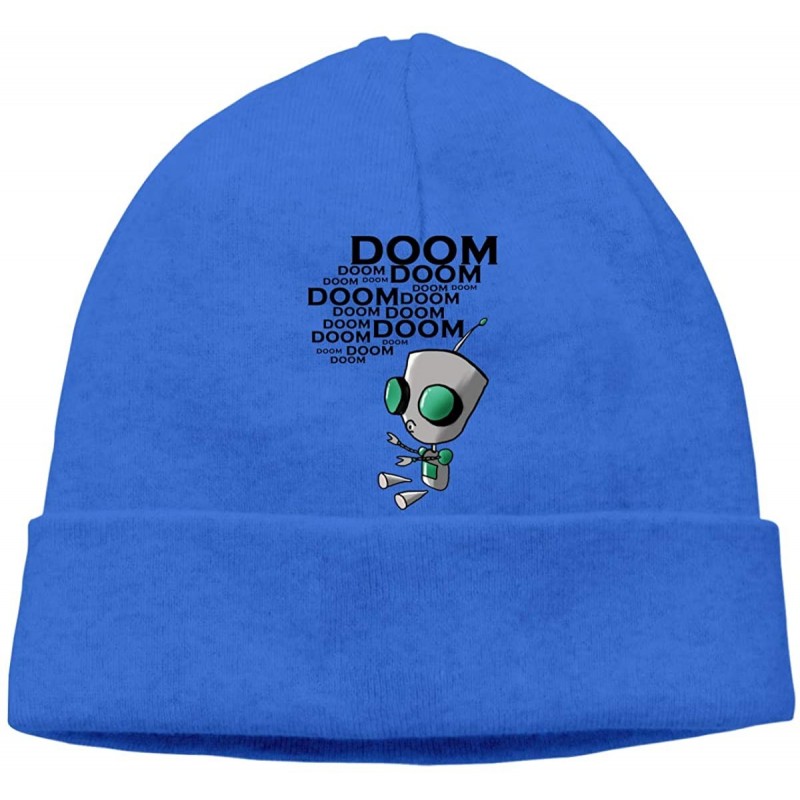 Skullies & Beanies Invader Zim Gir Doom Unisex Hat Soft Stretch Skull Cap Warm Winter Autumn - Blue - CN19423MUIH $38.31