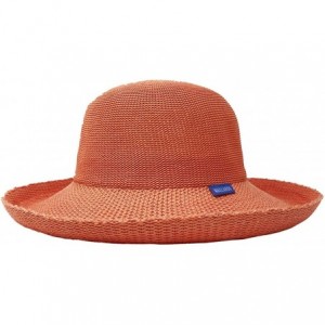 Sun Hats Women's Victoria Sun Hat - Ultra Lightweight- Packable- Broad Brim- Modern Style- Designed in Australia - Coral - CI...