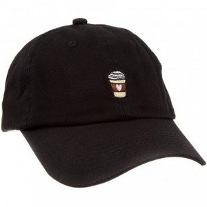 Baseball Caps Morning Coffee Cup Embroidered Cotton Baseball Cap Dad Hat - Black - C512O1J9ETW $27.54