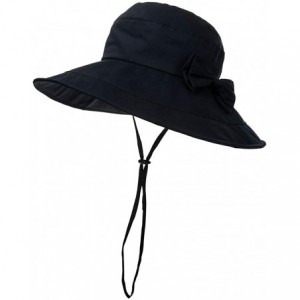 Sun Hats Navy Womens Packable Bucket Travel Sun Hat Hiking SPF Protection Chin Cord Fishing Bonnet Upf50+ 56-58cm - CL18SQ99E...