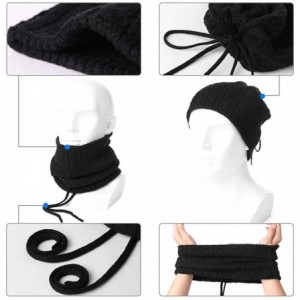 Newsboy Caps Unisex Knit Beanie Visor Cap Winter Hat Fleece Neck Scarf Set Ski Face Mask 55-61cm - 99710-camel - CY18LL6TX99 ...