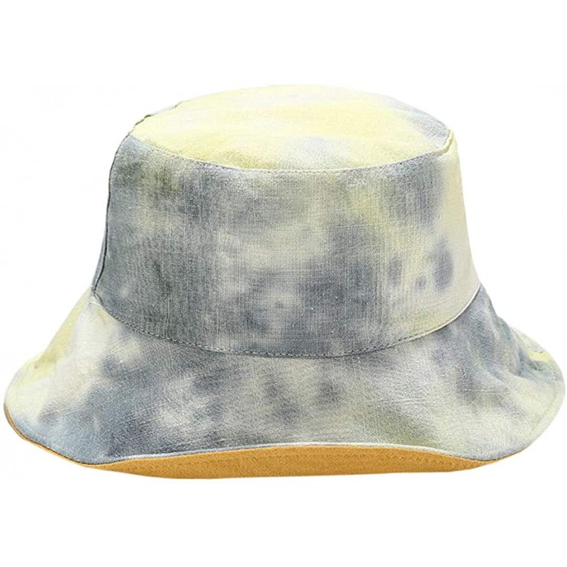 Bucket Hats Women Girls Cotton Leopard Print Reversible Bucket Hat Summer Double Sides Packable Hat for Outdoor Travel - CR19...
