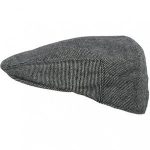 Newsboy Caps Wool Blend Tweed Winter Ivy Scally Cap Flat Driver Hat 5 Point Newsboy - Black & White - CH128QU2D9D $45.40