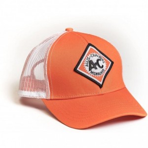 Baseball Caps Allis Chalmers Tractor Hat- Vintage Logo- Orange with White mesh Back - C218CTOTXWR $32.55