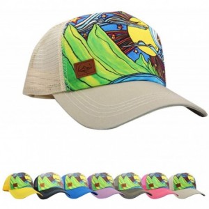 Baseball Caps Trucker Hats for Women - Snapback Woman Caps in Lively Colors - Makana - Stone - C018Y9309YY $43.74