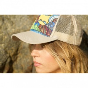 Baseball Caps Trucker Hats for Women - Snapback Woman Caps in Lively Colors - Makana - Stone - C018Y9309YY $43.74