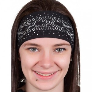Headbands Womens Headbands - Biker Chick Head Wrap - X Design - Clear - CM12K5LXBL5 $39.25